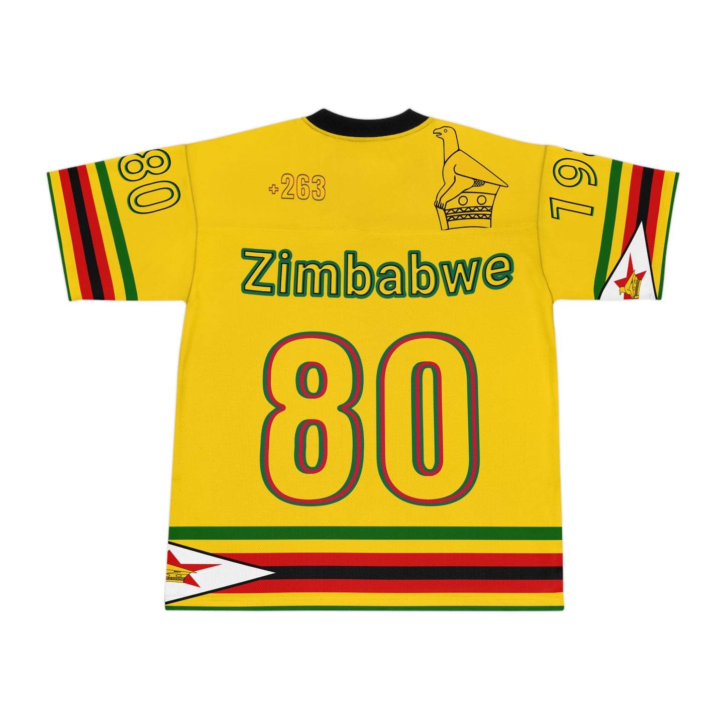 Yellow Vibrant NFL Zimbabwe Jersey - Perfect for Game Day, Sports Events, Parties, Fan Gear