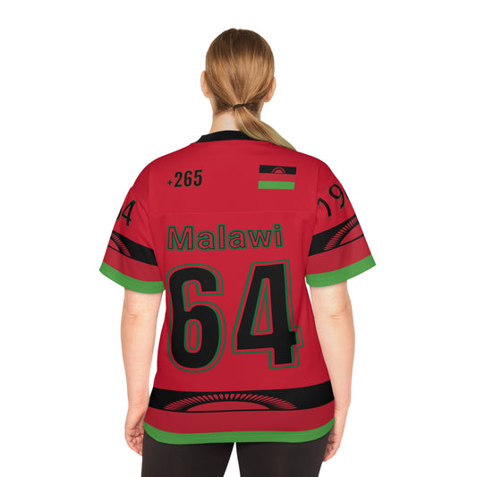 Red Malawi Unisex American Football Jersey - AOP, Sportswear, Team Spirit, Game Day Outfit, Unique Gift for NFL Fans