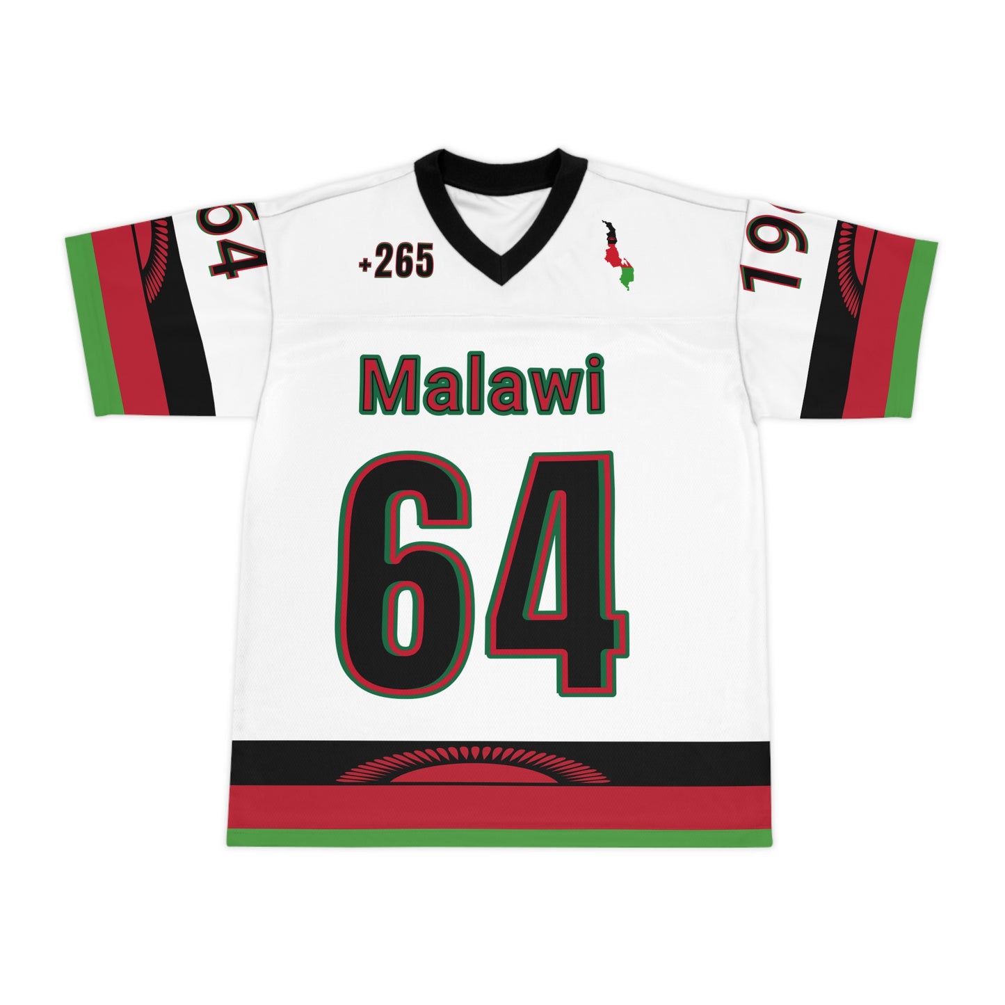White Malawi NFL Jersey - AOP, Sportswear, Team Spirit, Game Day Outfit, Unique Gift for American Football Fans