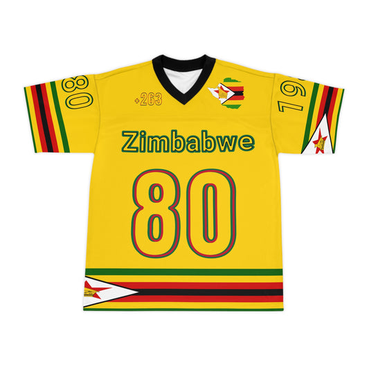 Yellow Vibrant NFL Zimbabwe Jersey - Perfect for Game Day, Sports Events, Parties, Fan Gear