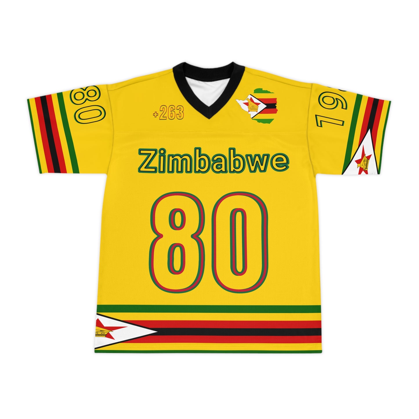 Yellow Vibrant NFL Zimbabwe Jersey - Perfect for Game Day, Sports Events, Parties, Fan Gear, Customizable Design