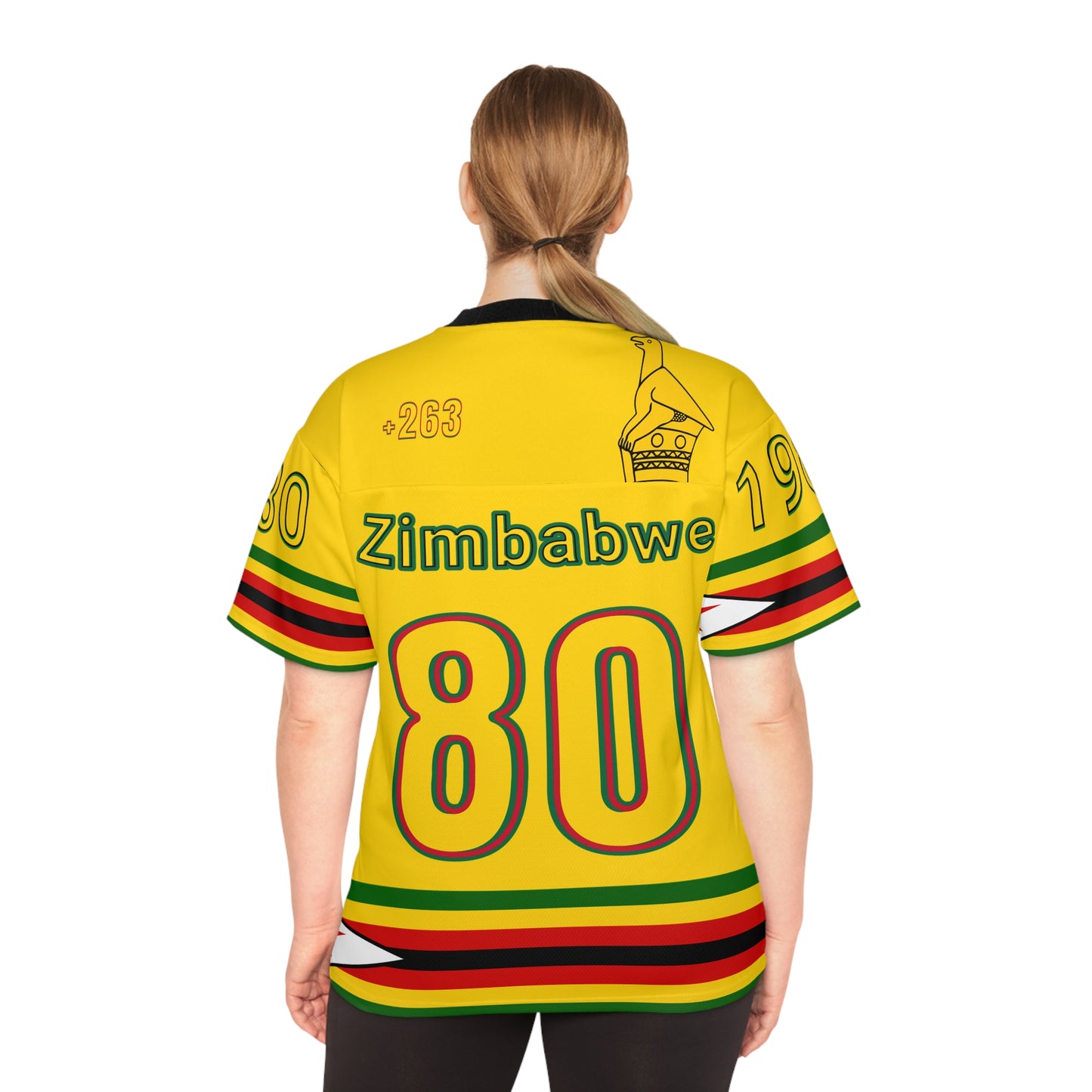 Yellow Vibrant NFL Zimbabwe Jersey - Perfect for Game Day, Sports Events, Parties, Fan Gear, Customizable Design