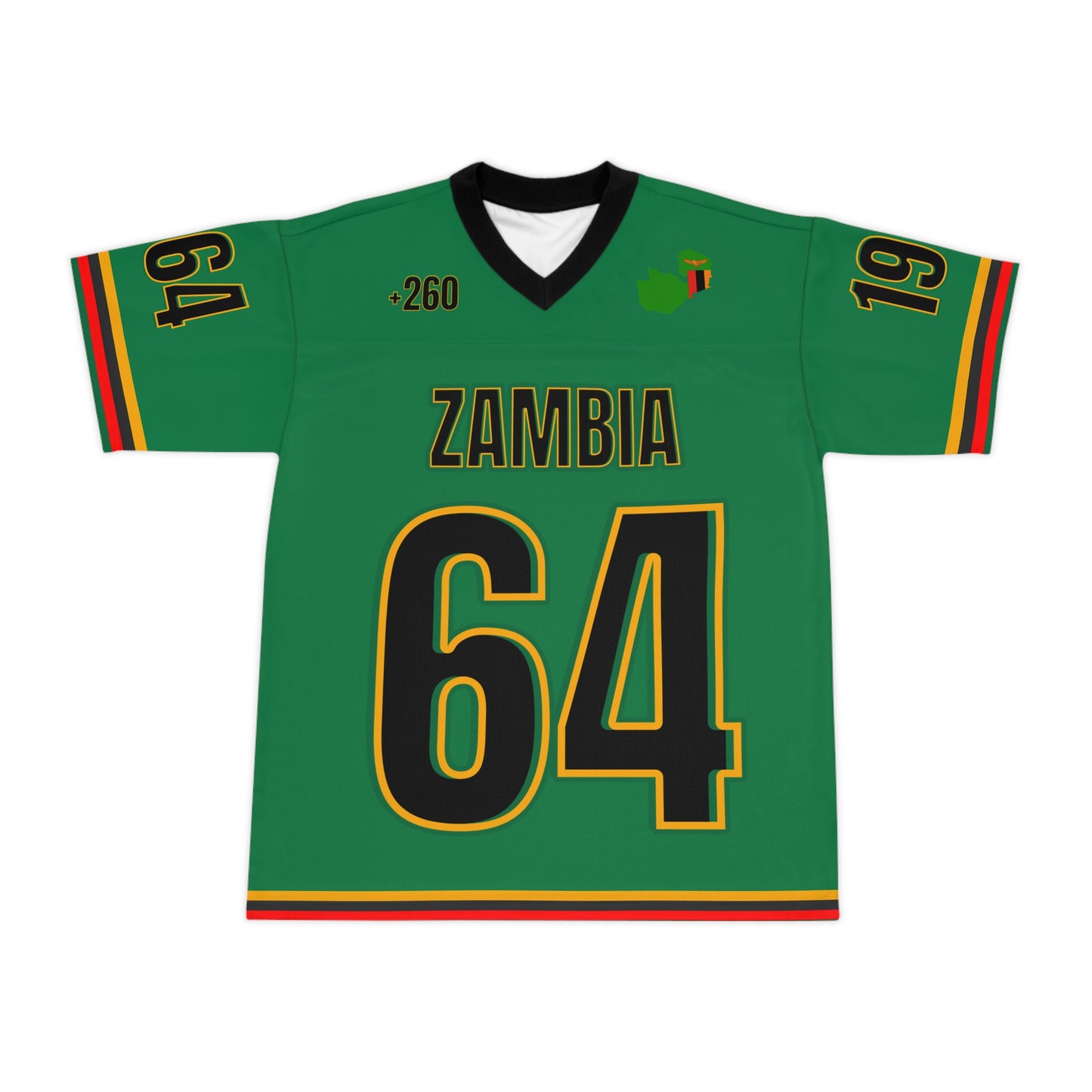 Green Customizable Unisex Football Jersey, Zambia Sports Apparel, Casual Game Day Shirt, Fan Gear, Team Spirit Wear, Unique Gift Idea