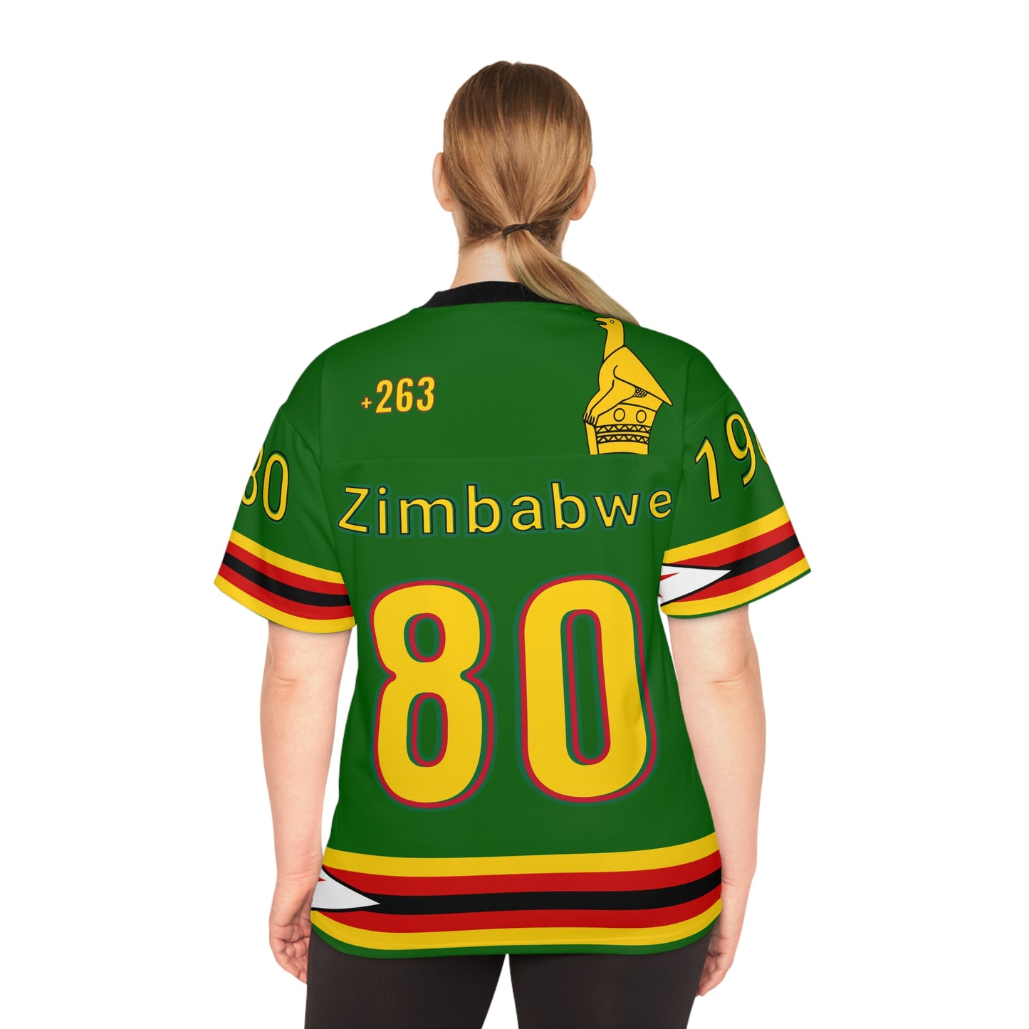 Green Vibrant NFL Zimbabwe Jersey - Perfect for Game Day, Sports Events, Parties, Fan Gear, Customizable Design