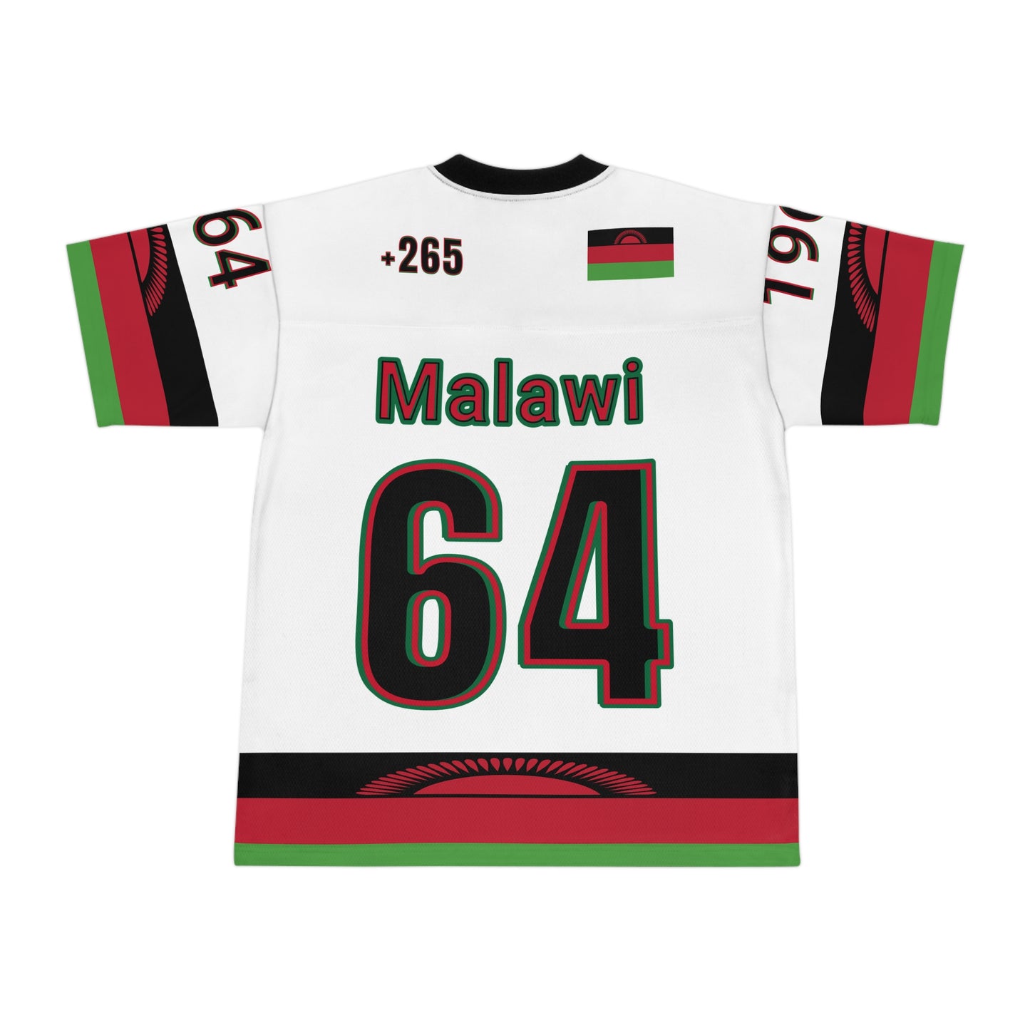 White Malawi NFL Jersey - AOP, Sportswear, Team Spirit, Game Day Outfit, Unique Gift for American Football Fans
