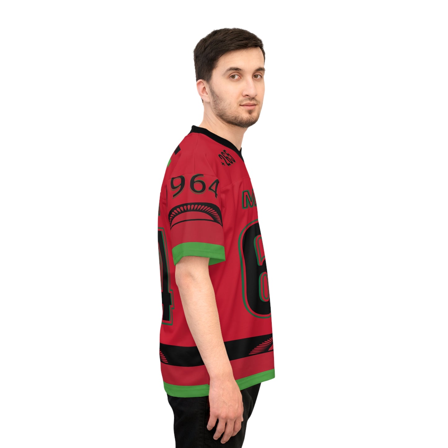 Red Malawi Unisex American Football Jersey - AOP, Sportswear, Team Spirit, Game Day Outfit, Unique Gift for NFL Fans