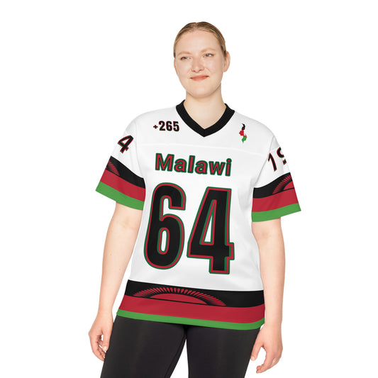 White Malawi NFL Jersey - AOP, Sportswear, Team Spirit, Game Day Outfit, Unique Gift for American Football Fans
