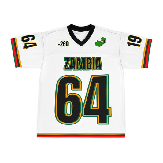 White Customizable Unisex American Football Jersey, Zambia Sports Apparel, Casual Game Day Shirt, Fan Gear, Team Spirit Wear, Unique Gift Idea