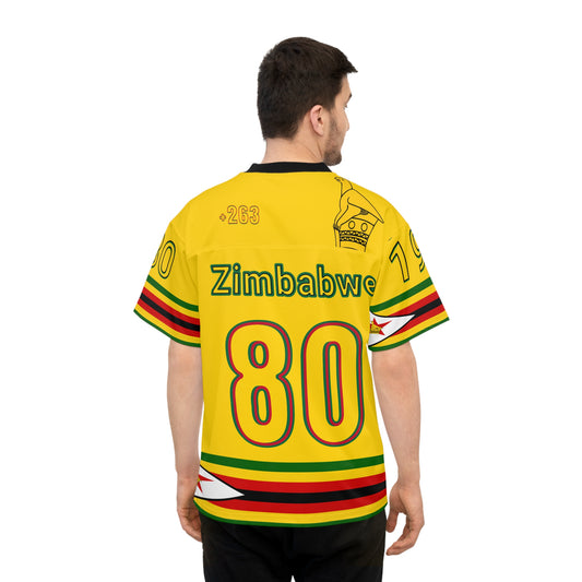 Yellow Vibrant NFL Zimbabwe Jersey - Perfect for Game Day, Sports Events, Parties, Fan Gear, Customizable Design