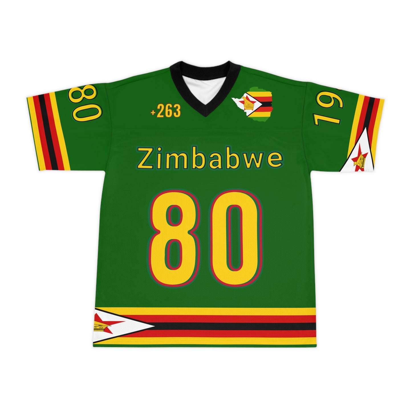 Green Vibrant NFL Zimbabwe Jersey - Perfect for Game Day, Sports Events, Parties, Fan Gear, Customizable Design