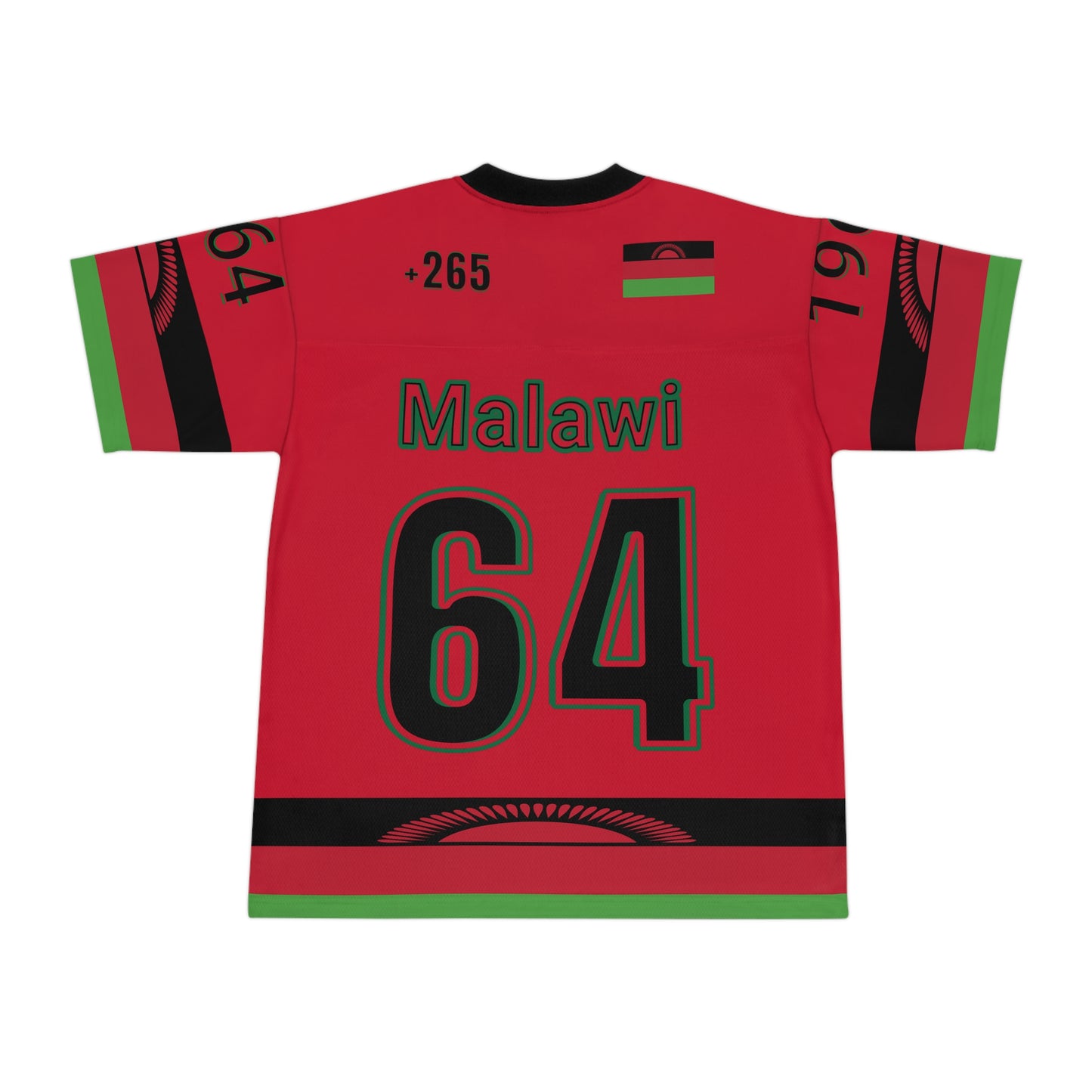 Red Malawi Unisex American Football Jersey - AOP, Sportswear, Team Spirit, Game Day Outfit, Unique Gift for NFL Fans