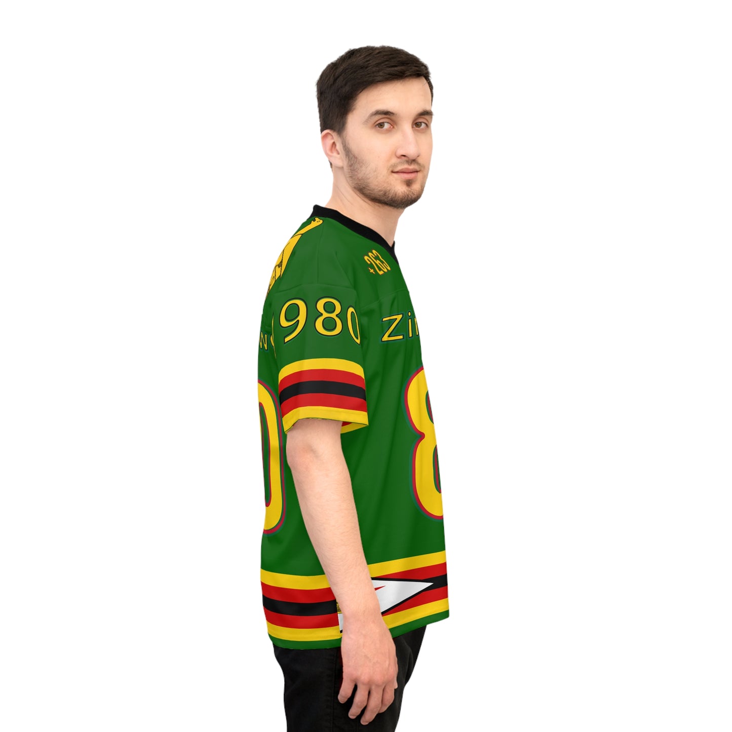 Green Vibrant NFL Zimbabwe Jersey - Perfect for Game Day, Sports Events, Parties, Fan Gear, Customizable Design