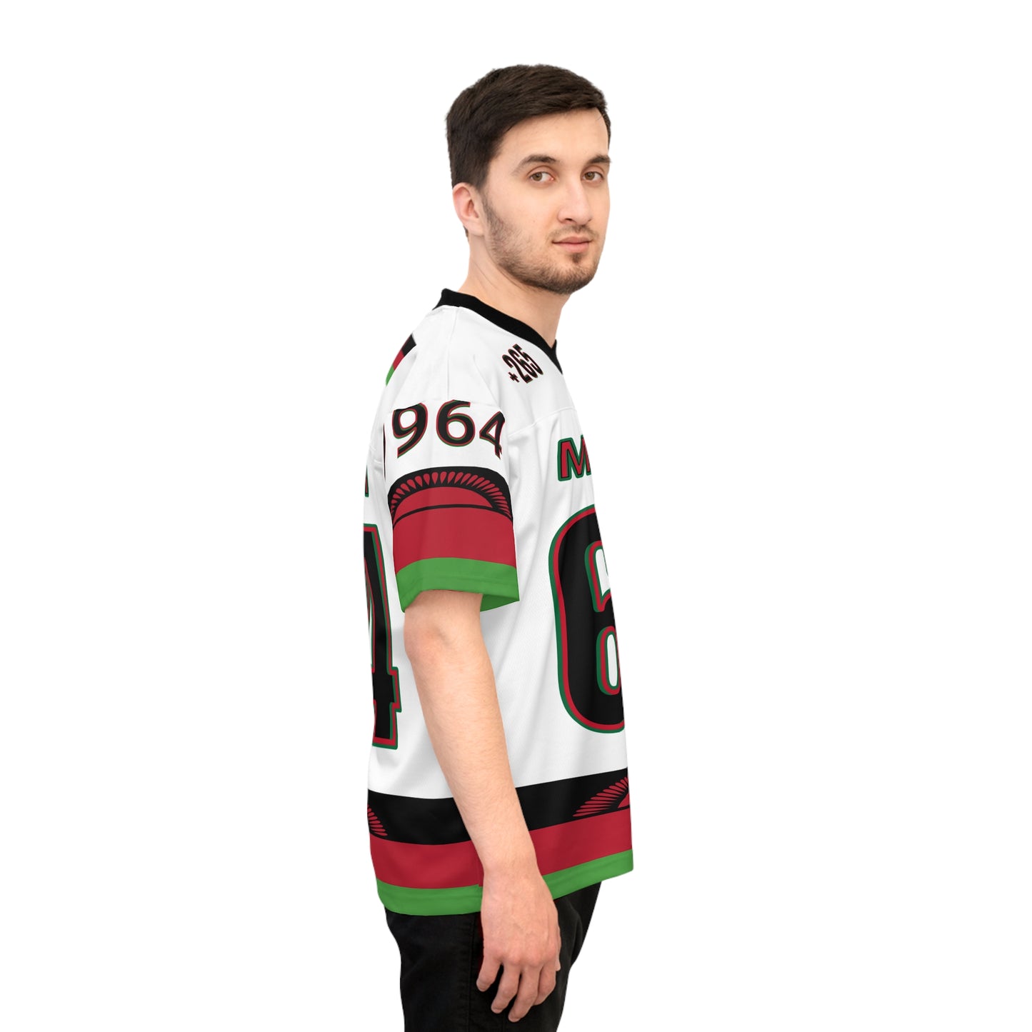 White Malawi NFL Jersey - AOP, Sportswear, Team Spirit, Game Day Outfit, Unique Gift for American Football Fans
